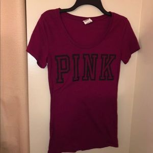 Maroon PINK t-shirt